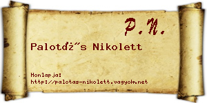 Palotás Nikolett névjegykártya